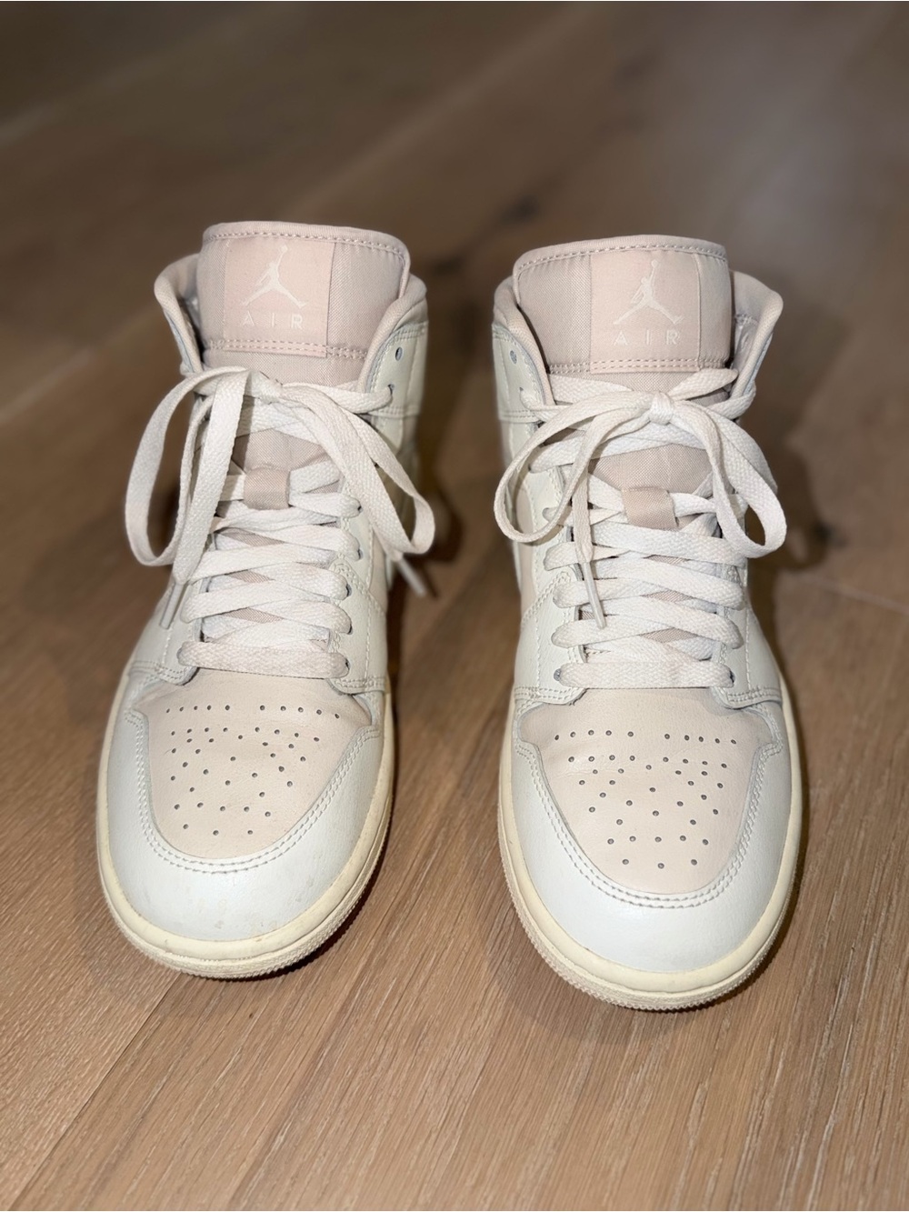 Nike Women's High-Top Sneakers in Blush and Cream